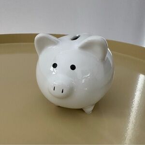 Mini White Ceramic Piggy Bank